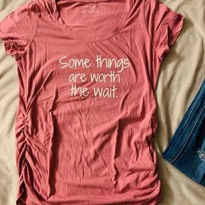 Pink Maternity Tee